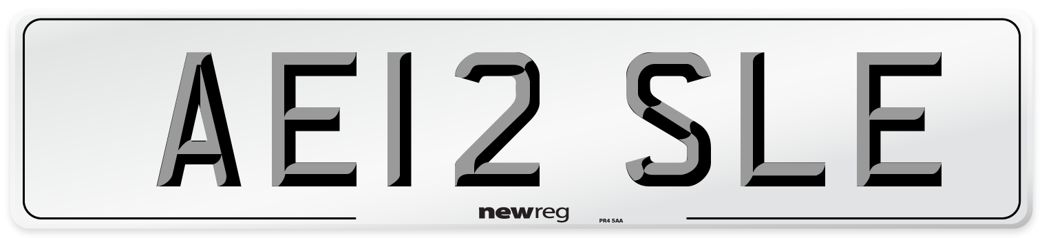 AE12 SLE Number Plate from New Reg